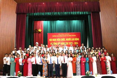 HỘI NGHỊ VI&Ecirc;N CHỨC, NGƯỜI LAO ĐỘNG V&Agrave; TỔNG KẾT NĂM HỌC 2023-2024