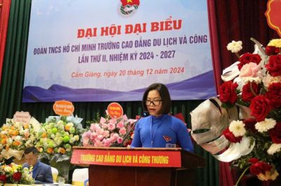 Đại hội Đại biểu Đo&agrave;n THCS Hồ Ch&iacute; Minh trường Cao đẳng Du lịch v&agrave; C&ocirc;ng Thương lần thứ II nhiệm kỳ 2024-2027