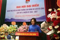 Đại hội Đại biểu Đo&agrave;n THCS Hồ Ch&iacute; Minh trường Cao đẳng Du lịch v&agrave; C&ocirc;ng Thương lần thứ II nhiệm kỳ 2024-2027